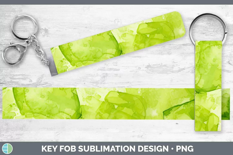 Watercolor Peridot Key Fob Sublimation Wristlet Designs