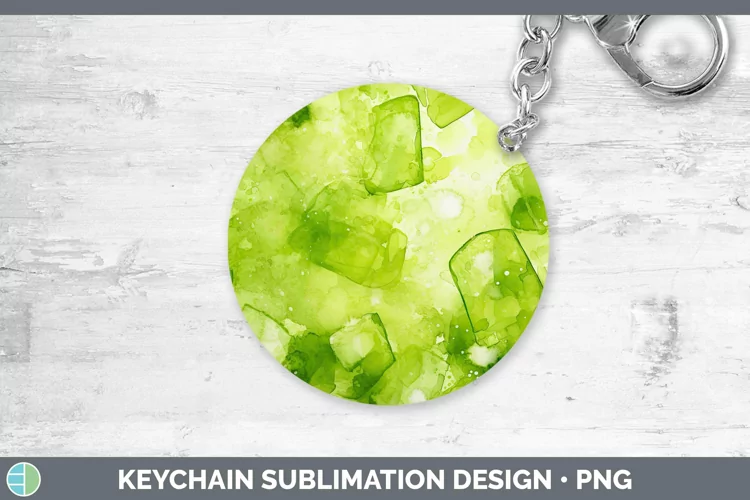 Watercolor Peridot Keychain Sublimation Keyring Designs