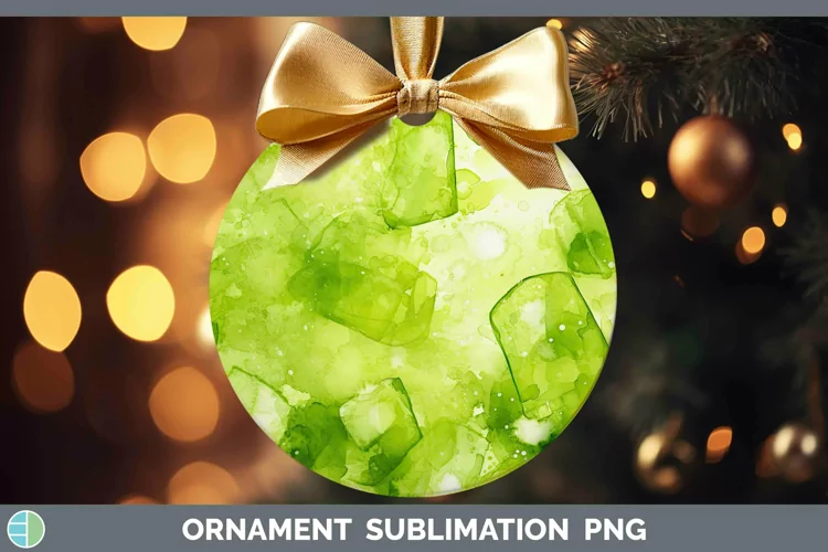 Watercolor Peridot Ornament Sublimation Bauble Designs