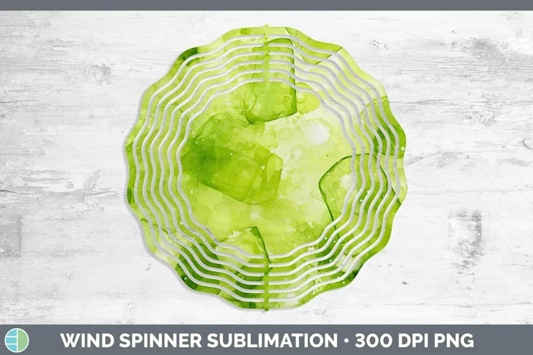 Watercolor Peridot Wind Spinner Sublimation Spinner Designs