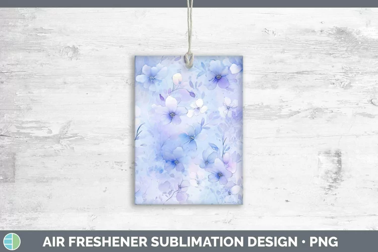 Watercolor Periwinkle Air Freshener Sublimation Car Freshene
