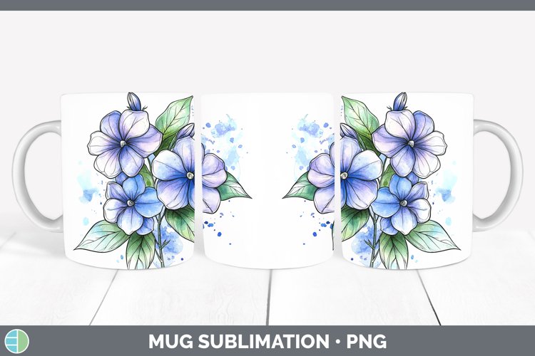 GorgeousWatercolor Mug Wrap design.