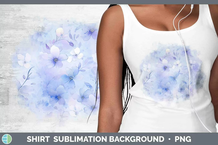 Watercolor Periwinkle Shirt Sublimation Sublimation Backgrou