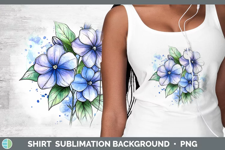 Watercolor Periwinkle Shirt Sublimation Sublimation Backgrou