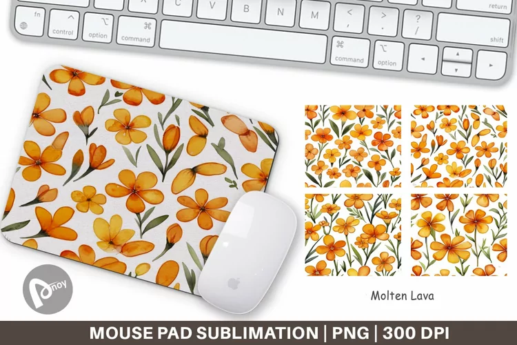 Mouse Pad Watercolor Phlox Petals