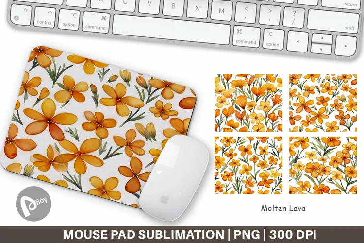 Mouse Pad Watercolor Phlox Petals
