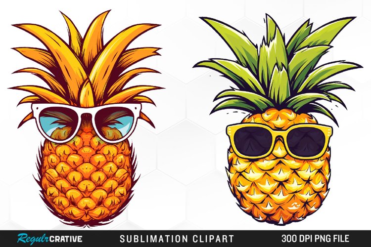 Watercolor Pineapple Graphics Clipart example image 1