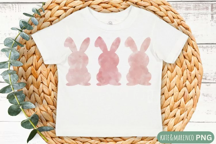 Girl Easter PNG | Watercolor Bunny PNG | Watercolor Easter
