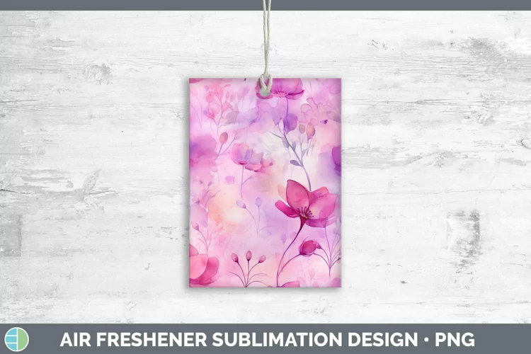 Watercolor Pink Air Freshener Sublimation Car Freshener Desi