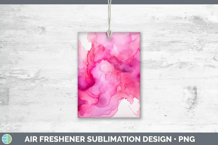 Watercolor Pink Air Freshener Sublimation Car Freshener Desi