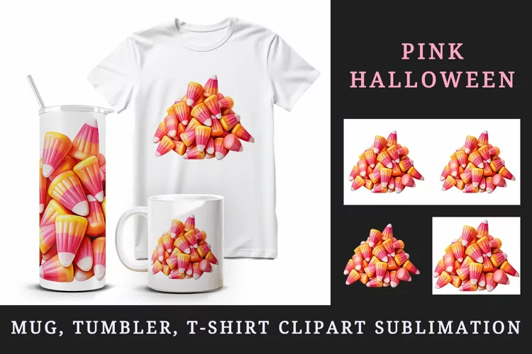 Halloween 20oz tumbler, mug wrap, clipart sublimation design