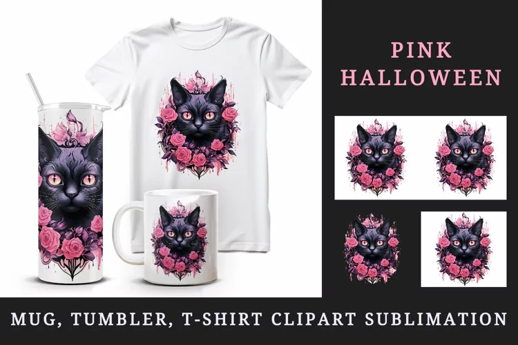 Halloween 20oz tumbler, mug wrap, clipart sublimation design