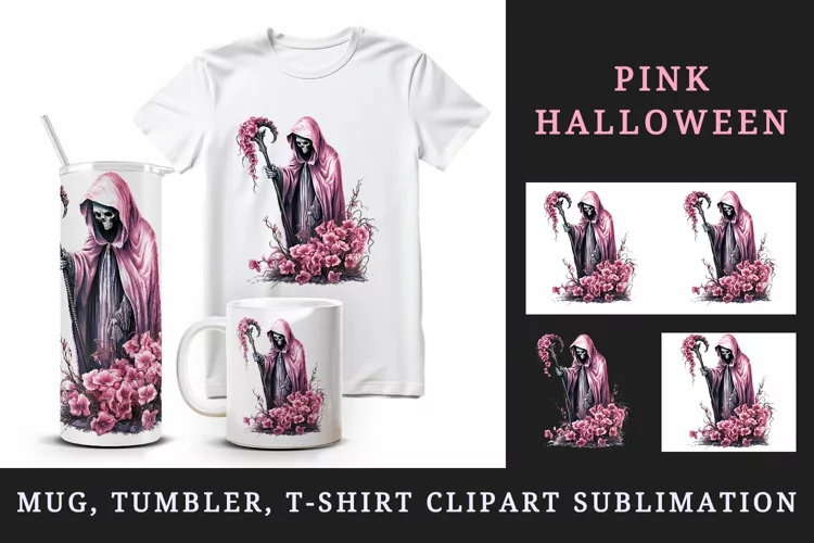 Halloween 20oz tumbler, mug wrap, clipart sublimation design