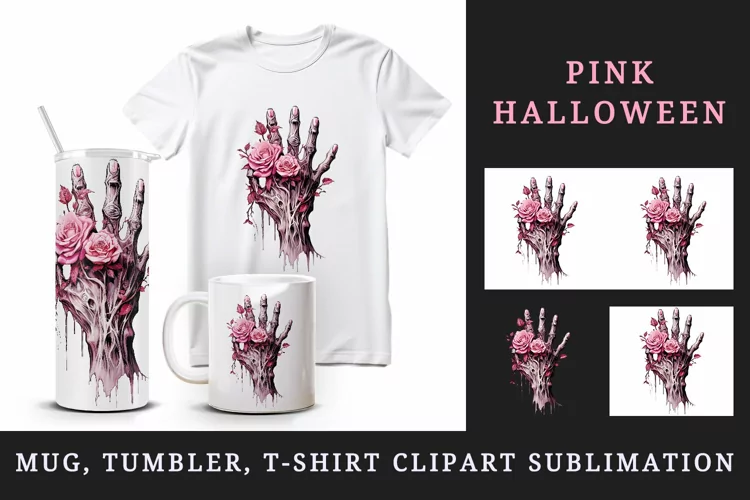 Halloween 20oz tumbler, mug wrap, clipart sublimation design