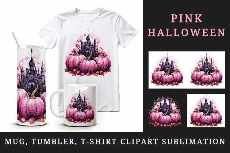 Halloween 20oz tumbler, mug wrap, clipart sublimation design