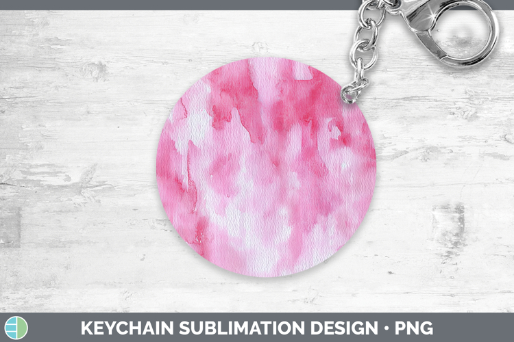 Watercolor Pink Keychain Sublimation Keyring Designs