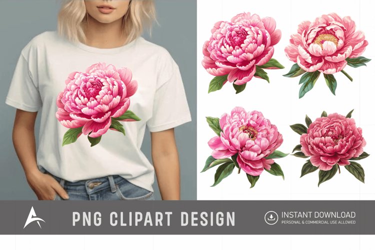 Peony Botanical Illustration Image 3