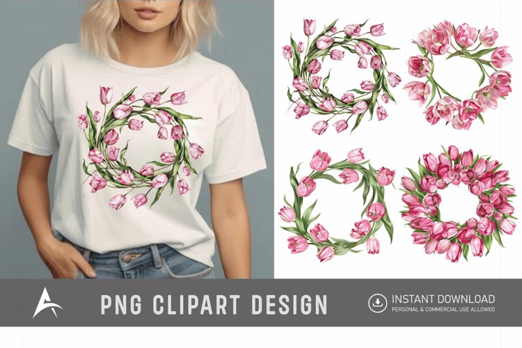 Floral Wreath Clipart Image 8