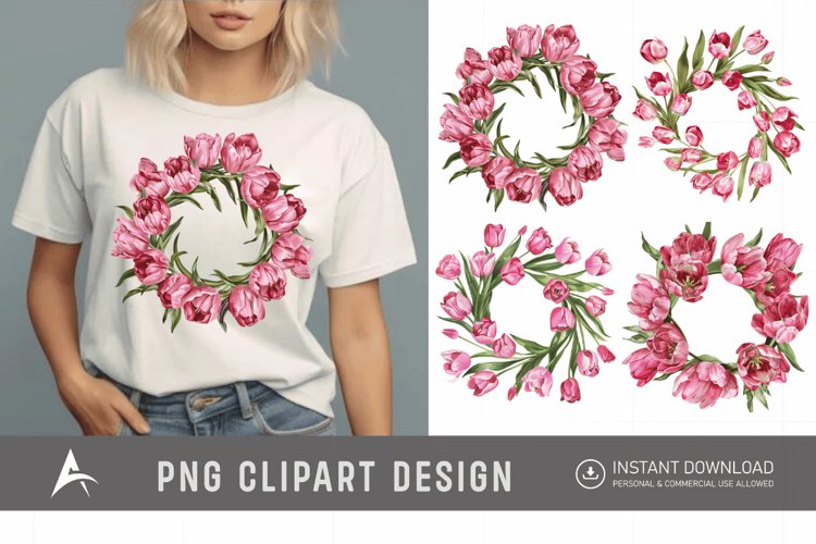 Floral Wreath Clipart Image 11