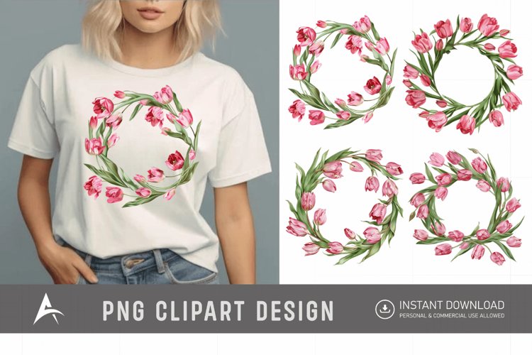 Floral Wreath Clipart Image 7