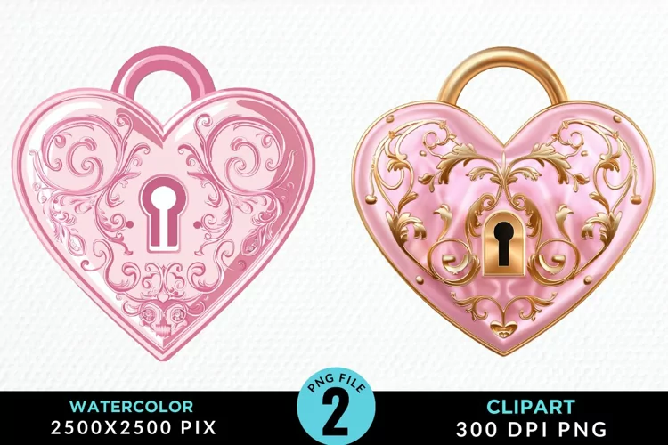 Watercolor Pink Valentines PNG Clipart