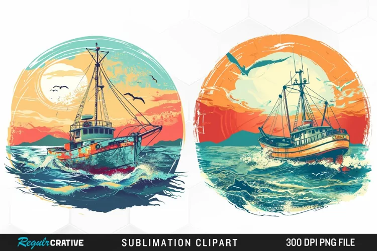 Watercolor Ship Pirates Cove Exquisite Clipart