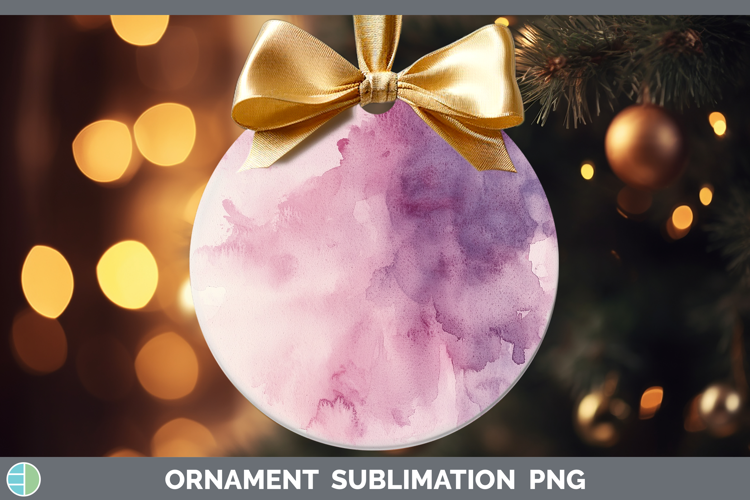 Watercolor Plum Ornament Sublimation Bauble Designs