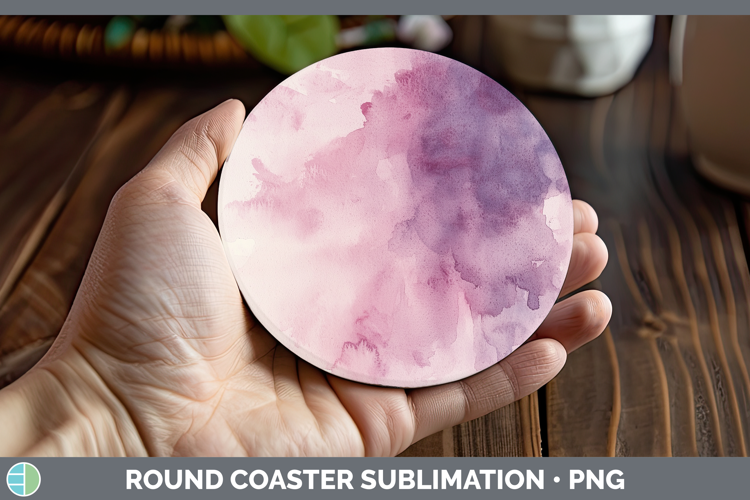 Watercolor Plum Round Coaster Sublimation Coaster Designs