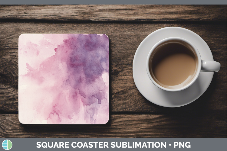Watercolor Plum Square Coaster Sublimation Coaster Designs