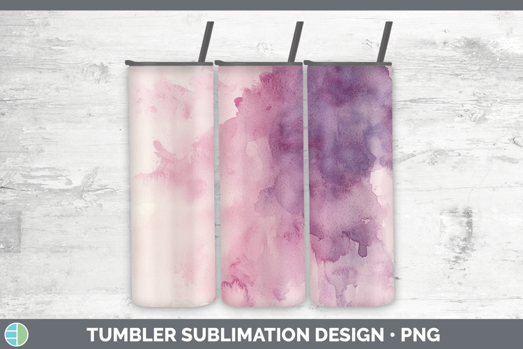 Watercolor Plum Tumbler Sublimation 20 oz Skinny Tumbler Des