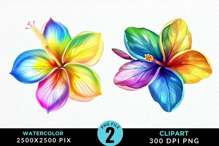 Watercolor Plumeria Flower Exquisite Clipart