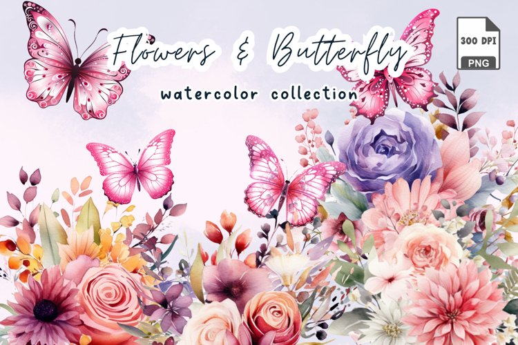 Pink Butterfly Clipart Image 5