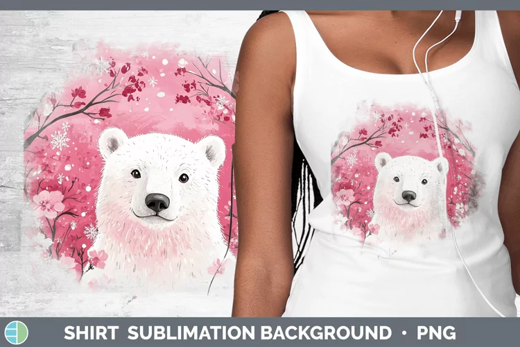 Watercolor Polar Bear Shirt Sublimation Sublimation Backgrou