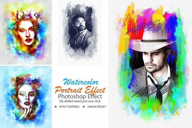 Watercolor Art Portrait Effect