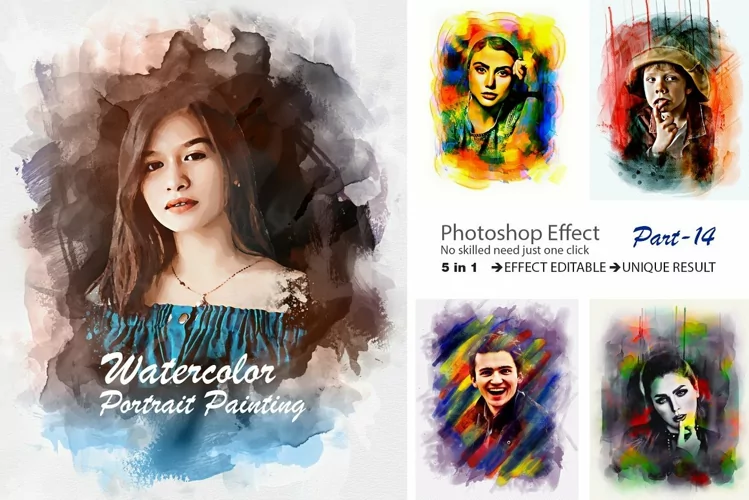 Watercolor Portrait Painting Effect
