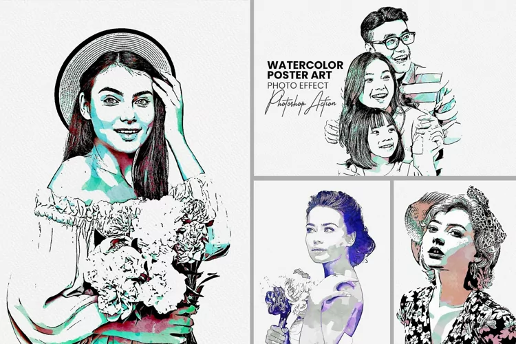 Watercolor Poster Art Effect