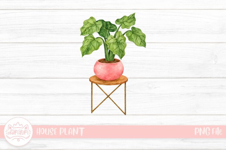 Watercolor Potted Plant Stand example image 1