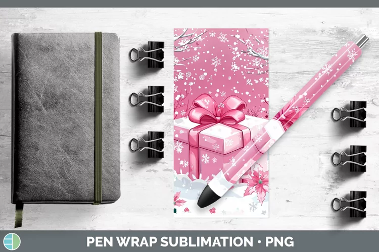Watercolor Presents Pen Wrap Sublimation Pen Designs