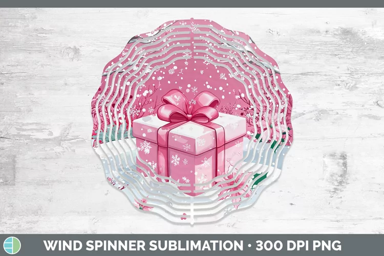 Watercolor Presents Wind Spinner Sublimation Spinner Designs