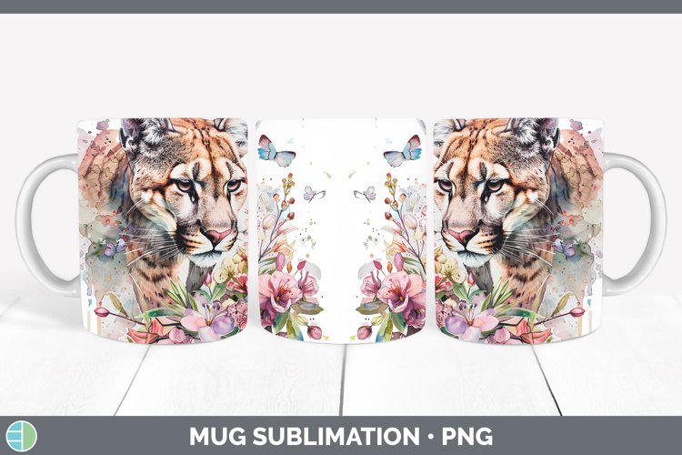 GorgeousWatercolor Mug Wrap design.