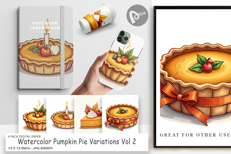 Pumpkin Pie Digital Paper