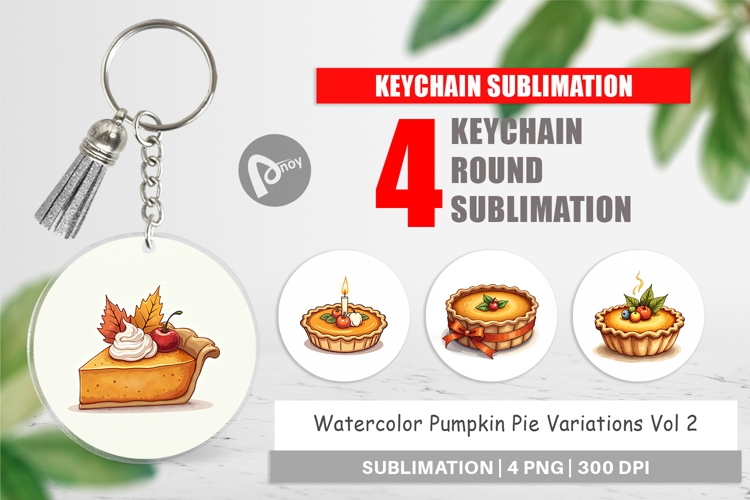Pumpkin Pie Keychain