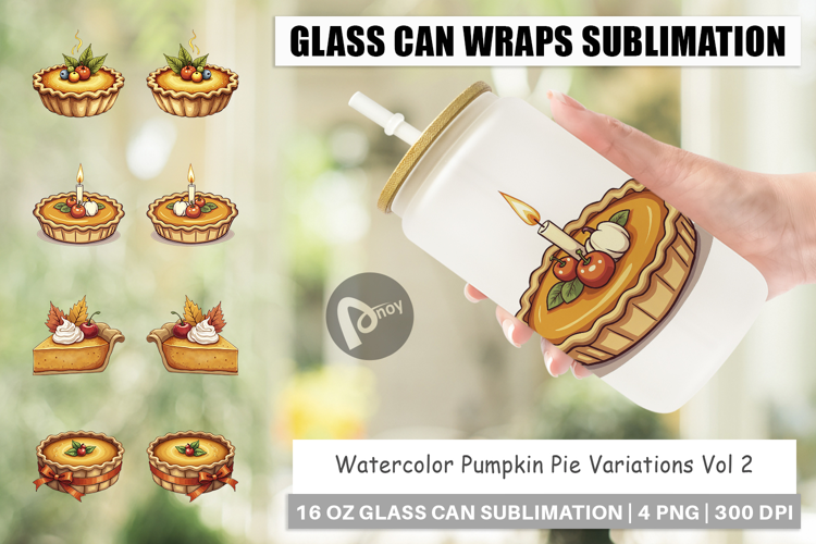 Pumpkin Pie Glass Can