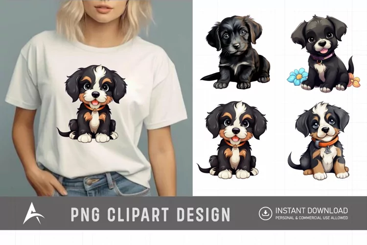Watercolor Puppy Clipart,Baby Animal Clipart
