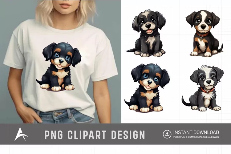 Watercolor Puppy Clipart,Baby Animal Clipart