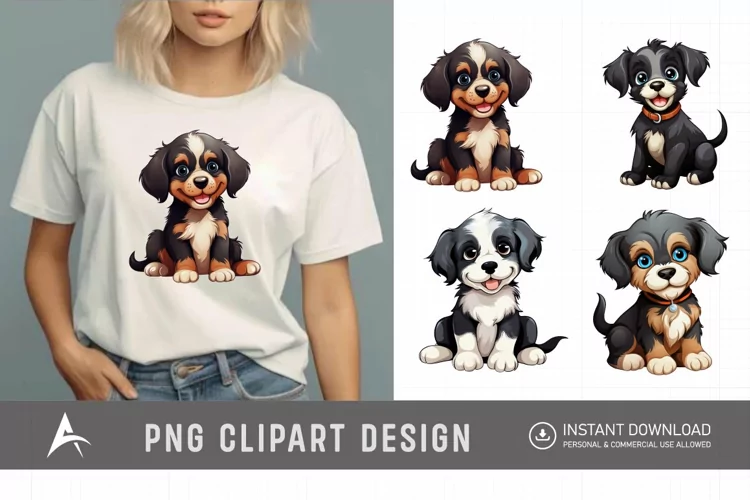 Watercolor Puppy Clipart,Baby Animal Clipart