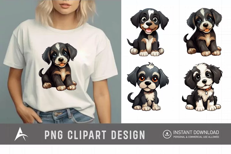 Watercolor Puppy Clipart,Baby Animal Clipart