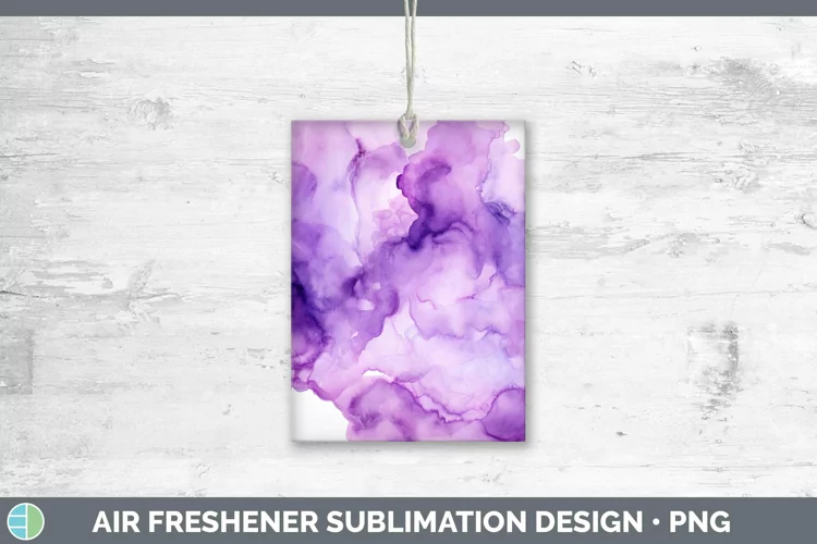 Watercolor Purple Air Freshener Sublimation Car Freshener De