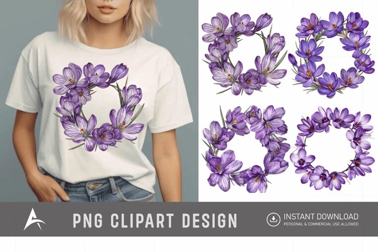 Purple Flower Clipart Image 12
