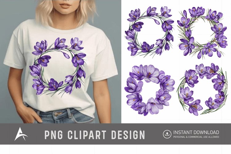 Purple Flower Clipart Image 7